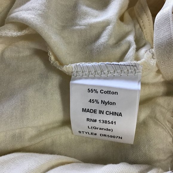 Fashion Nova- Cream Lace Bodysuit Dress, size L - Picture 11 of 11